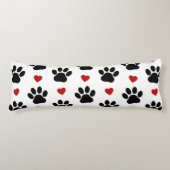Muster von Paws, Hundepfägen, schwarzen Paws, rote Seitenschläferkissen (Vorderseite)