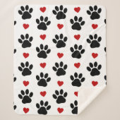 Muster von Paws, Hundepfägen, schwarzen Paws, rote Sherpadecke (Vorderseite)