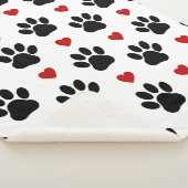 Muster von Paws, Hundepfägen, schwarzen Paws, rote Sherpadecke (3/4)