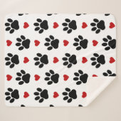 Muster von Paws, Hundepfägen, schwarzen Paws, rote Sherpadecke (Vorderseite (Horizontal))
