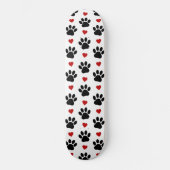 Muster von Paws, Hundepfägen, schwarzen Paws, rote Skateboard (Vorderseite)