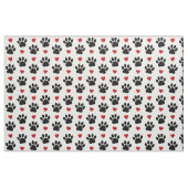 Muster von Paws, Hundepfägen, schwarzen Paws, rote Stoff (Fat Quarter (45,7 x 55,9 cm))