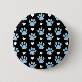 Muster von Paws, Hundeschäften, blauen Paws, weiße Button (Vorderseite)