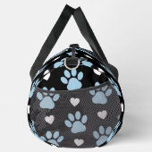 Muster von Paws, Hundeschäften, blauen Paws, weiße Duffle Bag (Rechts)
