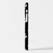 Muster von Paws, Hundeschäften, blauen Paws, weiße iPhone Hülle (Linke Seite)