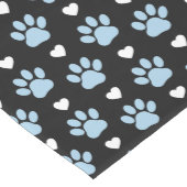 Muster von Paws, Hundeschäften, blauen Paws, weiße Mittelgroßer Tischläufer (Ecke)