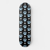 Muster von Paws, Hundeschäften, blauen Paws, weiße Skateboard (Vorderseite)