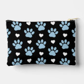 Muster von Paws, Hundeschäften, blauen Paws, weiße Zubehörtasche (Rückseite)