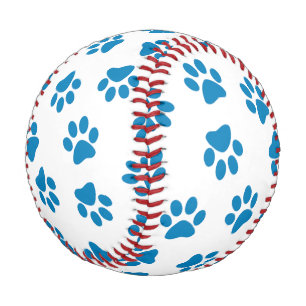 Muster von Paws, Hundeschäften, blauen Pfoten Baseball