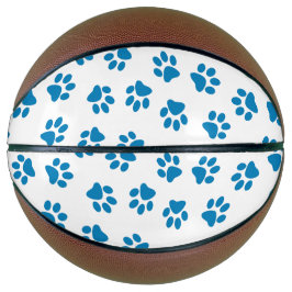 Muster von Paws, Hundeschäften, blauen Pfoten Basketball