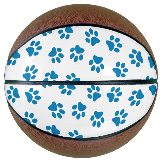 Muster von Paws, Hundeschäften, blauen Pfoten Basketball (Vorderseite)