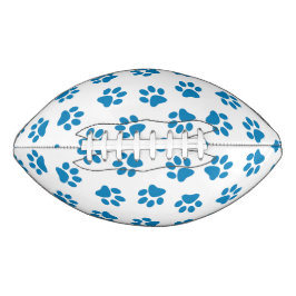 Muster von Paws, Hundeschäften, blauen Pfoten Football