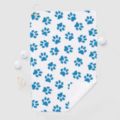 Muster von Paws, Hundeschäften, blauen Pfoten Golfhandtuch (Insitu)