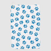 Muster von Paws, Hundeschäften, blauen Pfoten Golfhandtuch (Vorderseite)