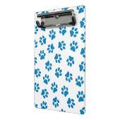 Muster von Paws, Hundeschäften, blauen Pfoten Mini Klemmbrett (Gewinkelt2)