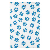 Muster von Paws, Hundeschäften, blauen Pfoten Mini Klemmbrett (Rückseite)