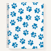 Muster von Paws, Hundeschäften, blauen Pfoten Notizblock (Vorderseite)