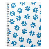 Muster von Paws, Hundeschäften, blauen Pfoten Notizblock (Vorderseite)