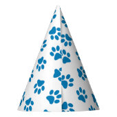 Muster von Paws, Hundeschäften, blauen Pfoten Partyhütchen (Rückseite)