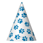 Muster von Paws, Hundeschäften, blauen Pfoten Partyhütchen (Links)