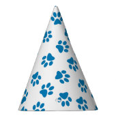Muster von Paws, Hundeschäften, blauen Pfoten Partyhütchen (Rechts)