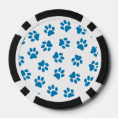 Muster von Paws, Hundeschäften, blauen Pfoten Pokerchips (Rückseite)