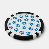 Muster von Paws, Hundeschäften, blauen Pfoten Pokerchips (Einzeln)
