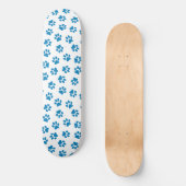 Muster von Paws, Hundeschäften, blauen Pfoten Skateboard (Vorderseite)