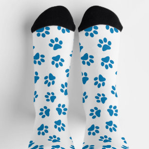 Muster von Paws, Hundeschäften, blauen Pfoten Socken