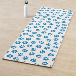 Muster von Paws, Hundeschäften, blauen Pfoten Yogamatte