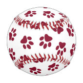 Muster von Paws, Hundeschäften, Burgundy Paws Baseball (Rückseite)