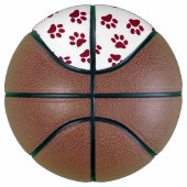 Muster von Paws, Hundeschäften, Burgundy Paws Basketball (Rechts)