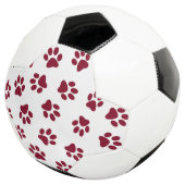 Muster von Paws, Hundeschäften, Burgundy Paws Fußball (Dreiviertel)