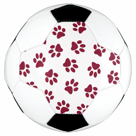 Muster von Paws, Hundeschäften, Burgundy Paws Fußball (Vorderseite)
