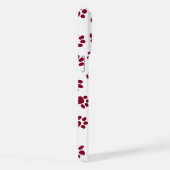 Muster von Paws, Hundeschäften, Burgundy Paws iPhone Hülle (Rechte Seite)