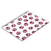 Muster von Paws, Hundeschäften, Burgundy Paws Notizblock (Linke Seite)