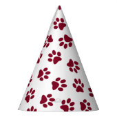 Muster von Paws, Hundeschäften, Burgundy Paws Partyhütchen (Links)