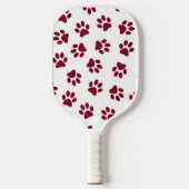 Muster von Paws, Hundeschäften, Burgundy Paws Pickleball Schläger (Vorderseite)
