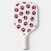 Muster von Paws, Hundeschäften, Burgundy Paws Pickleball Schläger (Rückseite)