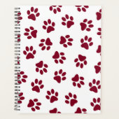 Muster von Paws, Hundeschäften, Burgundy Paws Planer (Vorderseite)