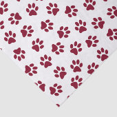 Muster von Paws, Hundeschäften, Burgundy Paws Seidenpapier (Ausschnitt)