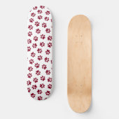 Muster von Paws, Hundeschäften, Burgundy Paws Skateboard (Vorderseite)