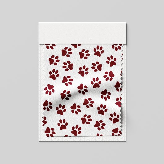 Muster von Paws, Hundeschäften, Burgundy Paws Stoff
