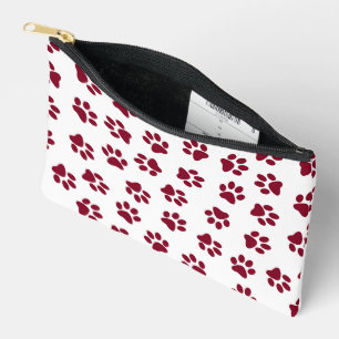 Muster von Paws, Hundeschäften, Burgundy Paws Zubehörtasche
