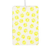 Muster von Paws, Hundeschäften, gelben Pfoten Autolufterfrischer (Vorderseite)