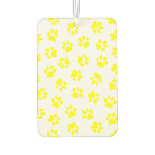 Muster von Paws, Hundeschäften, gelben Pfoten Autolufterfrischer (Rückseite)