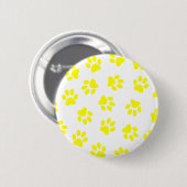 Muster von Paws, Hundeschäften, gelben Pfoten Button (Vorne & Hinten)