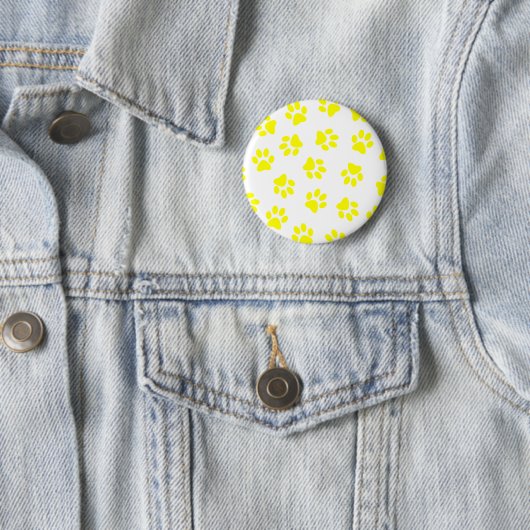 Muster von Paws, Hundeschäften, gelben Pfoten Button (Beispiel)
