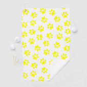 Muster von Paws, Hundeschäften, gelben Pfoten Golfhandtuch (Insitu)