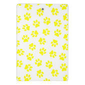 Muster von Paws, Hundeschäften, gelben Pfoten Mini Klemmbrett (Rückseite)